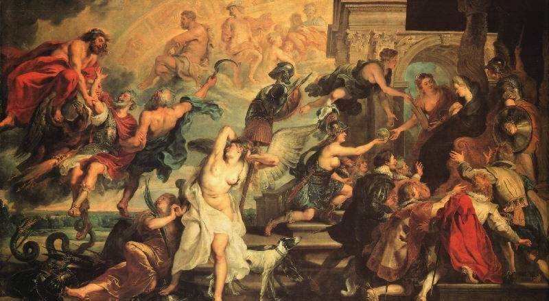 Apoteosen til Henry IV og proklamasjonen av regenten til Marie de Médicis av Peter Paul Rubens
