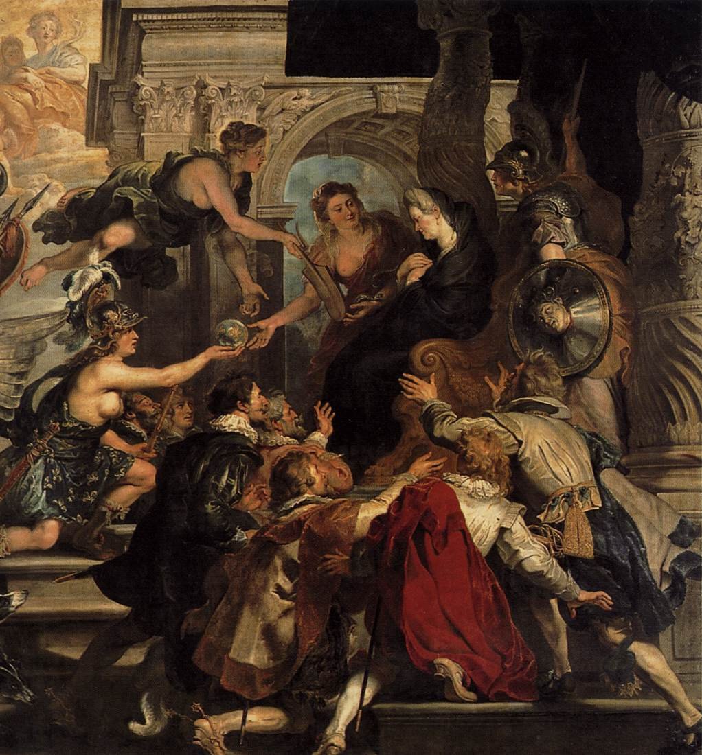 Apoteosen til Henry IV og proklamasjonen av regenten til Marie de Médicis 14. mai 1610 (detalj) av Peter Paul Rubens