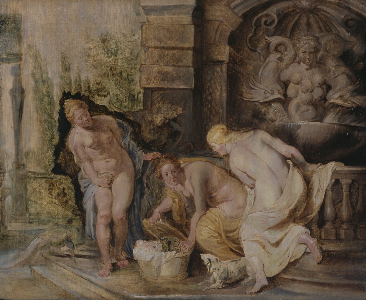 Daughters of Cecrops oppdager Erichthonius ca. 1615 av Peter Paul Rubens