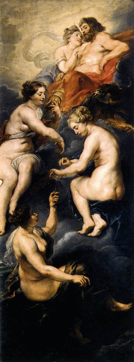Fates Spinning Maries Destiny av Peter Paul Rubens
