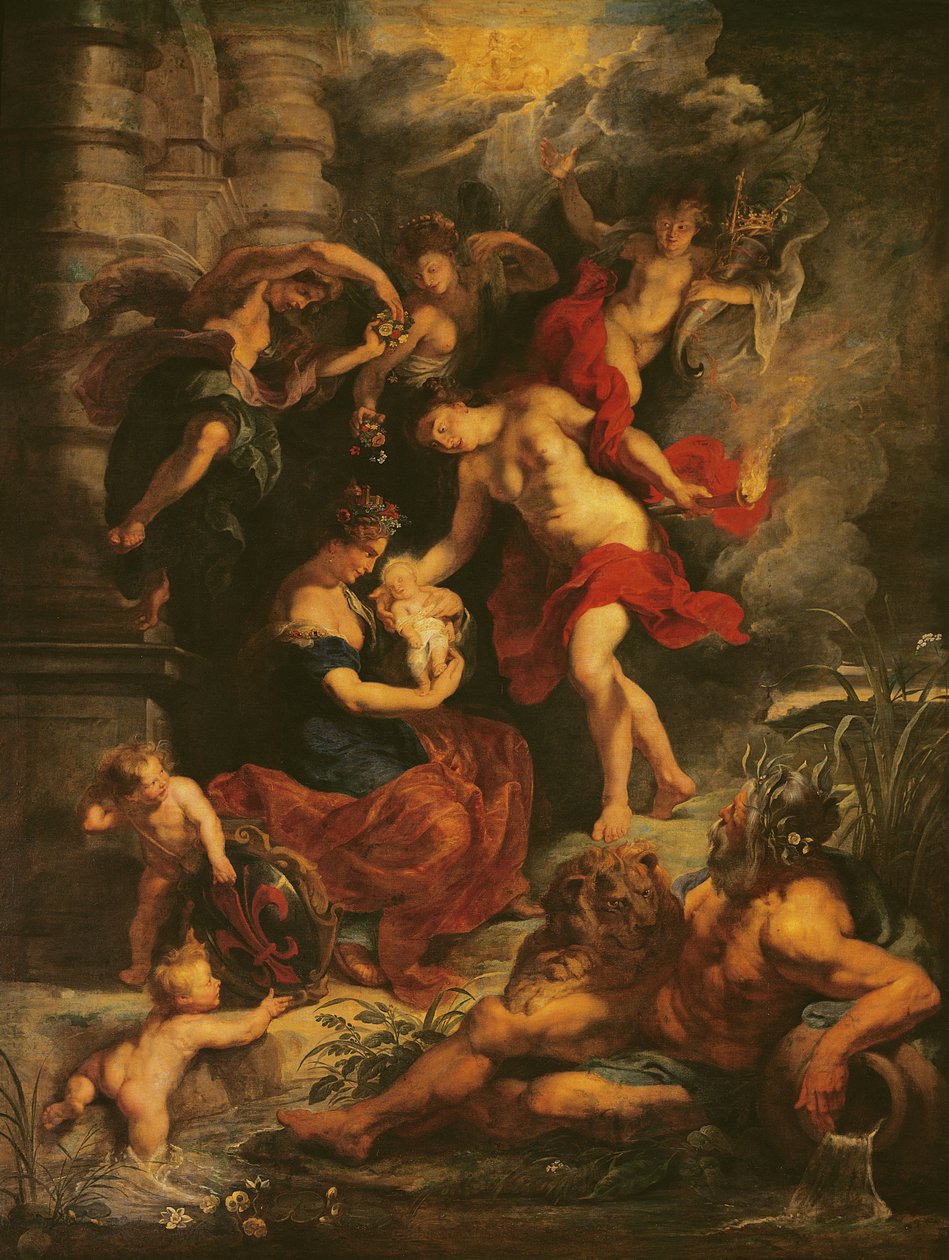 Medici-syklusen: Marie de Medicis fødsel (1573-1647) 26. april 1573, 1621-25 av Peter Paul Rubens