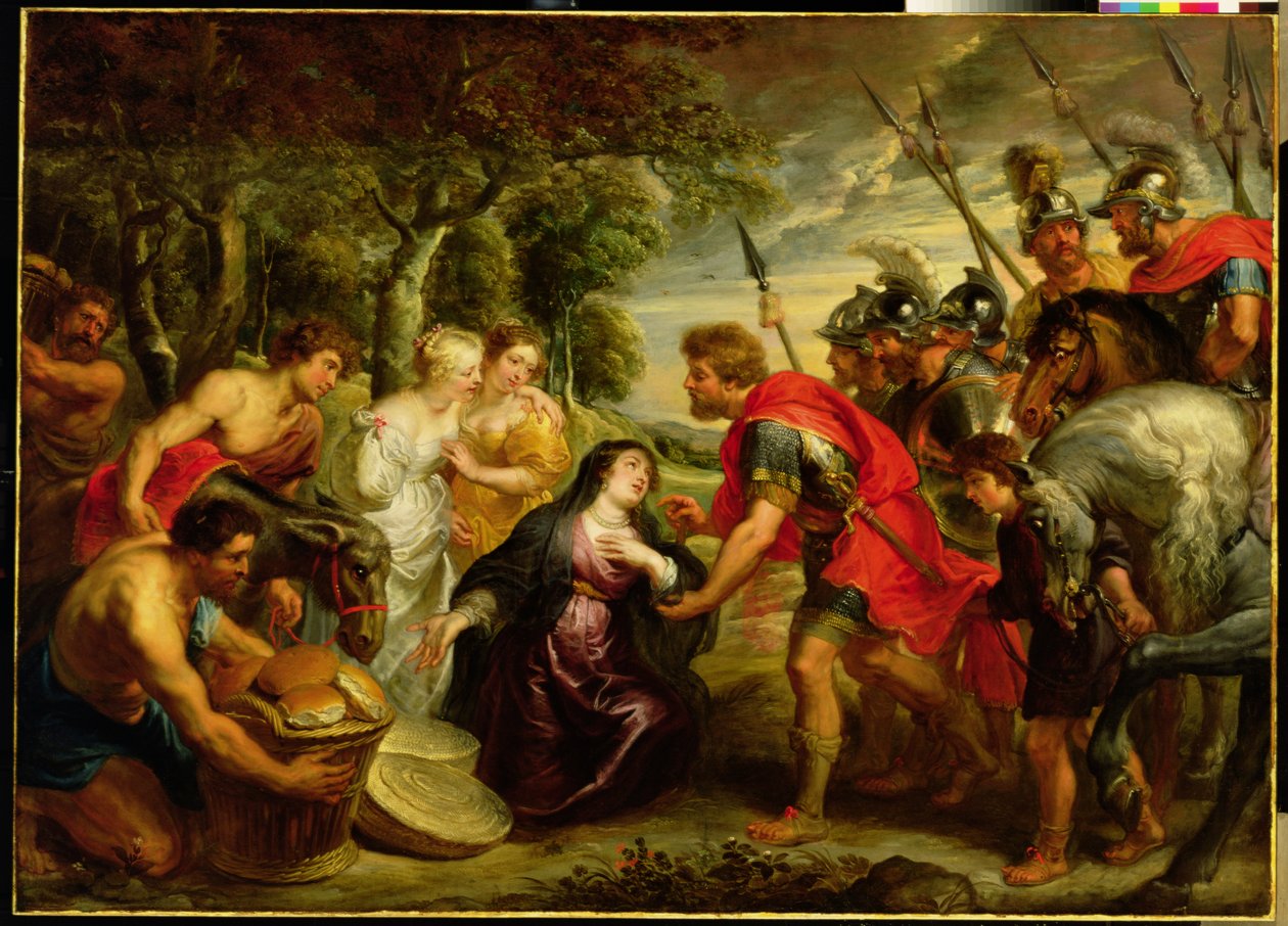 Møtet mellom David og Abigail, 1625-28 av Peter Paul Rubens