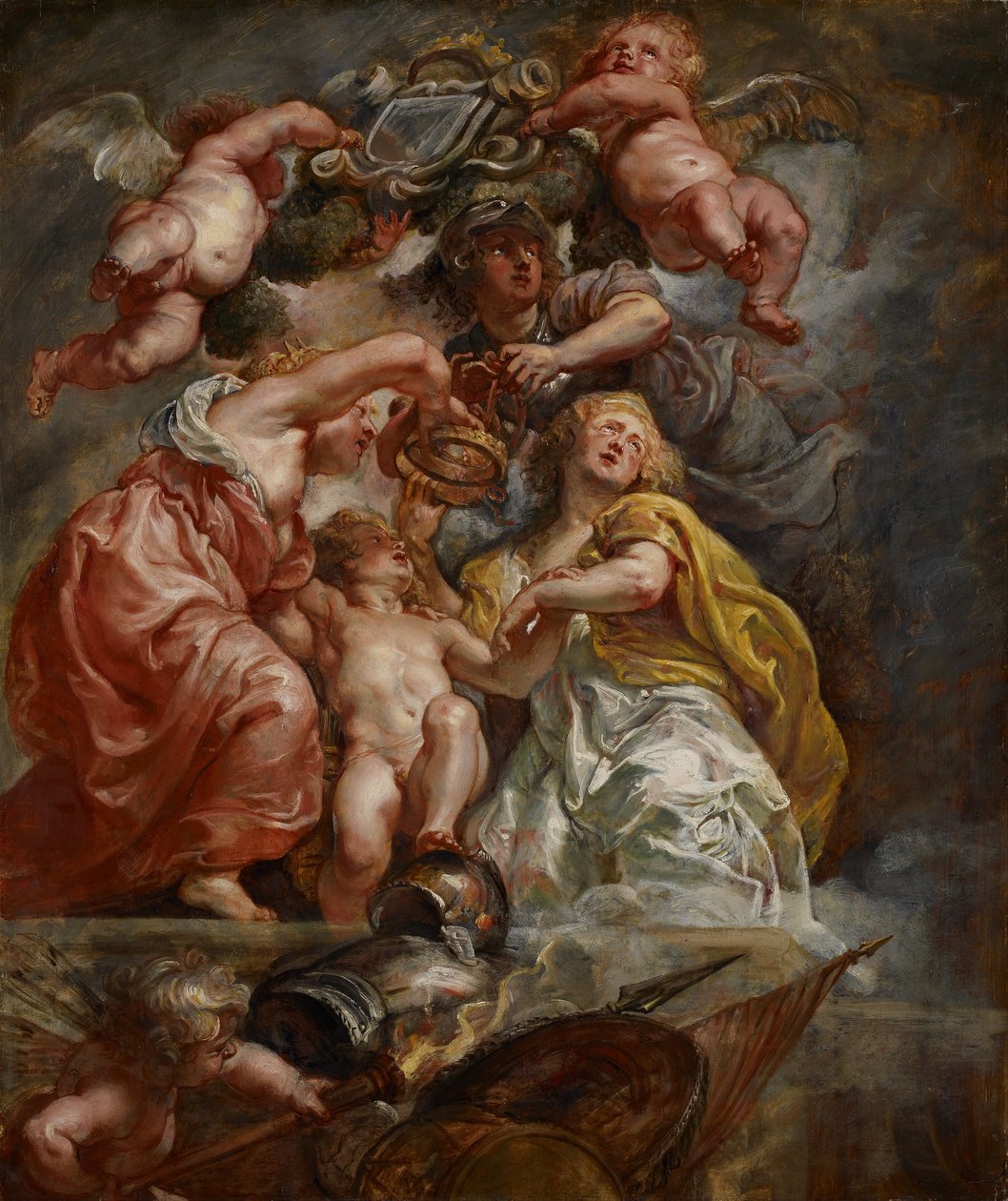 Unionen av England og Skottland (Charles I som prinsen av Wales) av Peter Paul Rubens
