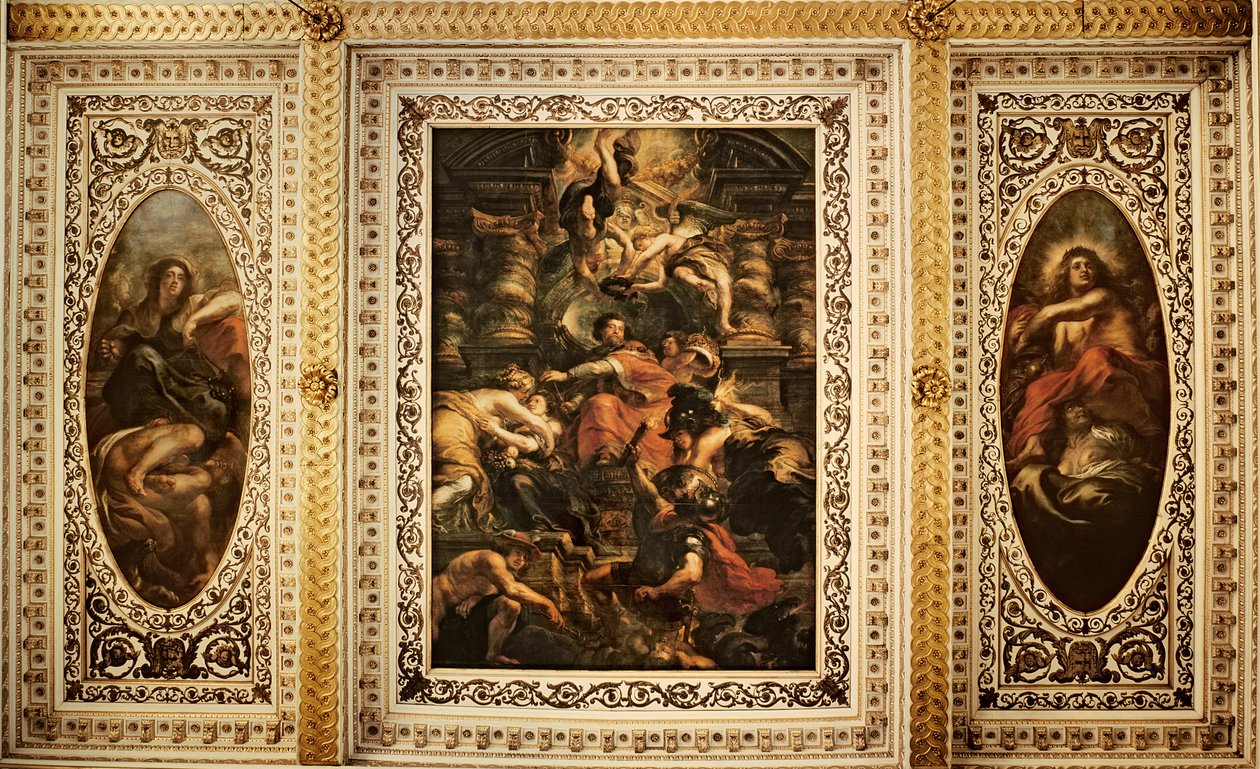 The Whitehall Ceiling: The Peaceful Reign of King James I (1566-1625) 1632-34 av Peter Paul Rubens