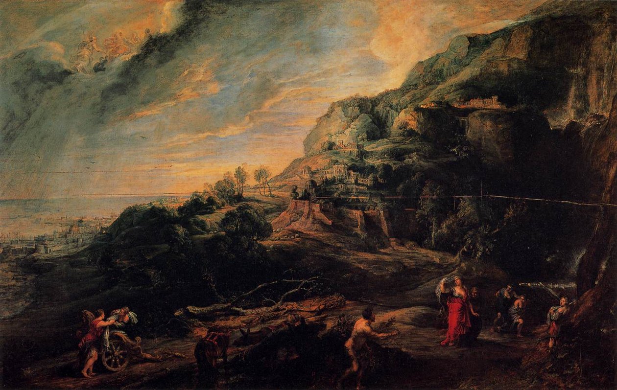 Ulysses og Nausicaa på Phaeacians øy av Peter Paul Rubens