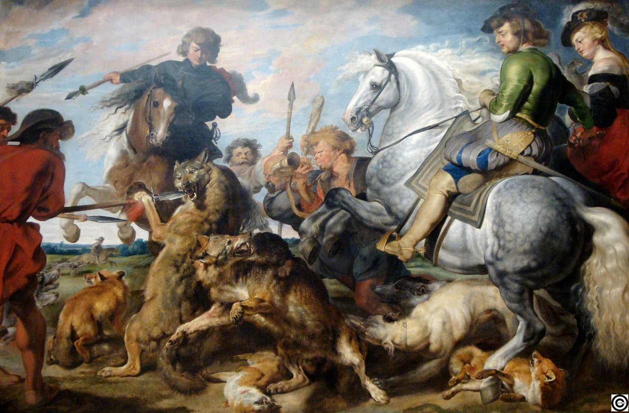 Ulv og revejakt av Peter Paul Rubens