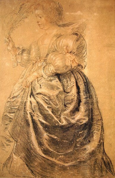 Kvinne med fan av Peter Paul Rubens