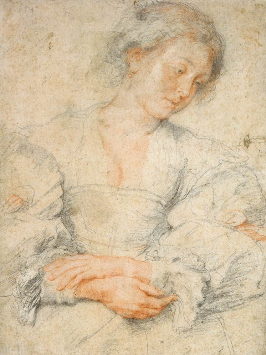 Ung kvinne med brettede hender av Peter Paul Rubens
