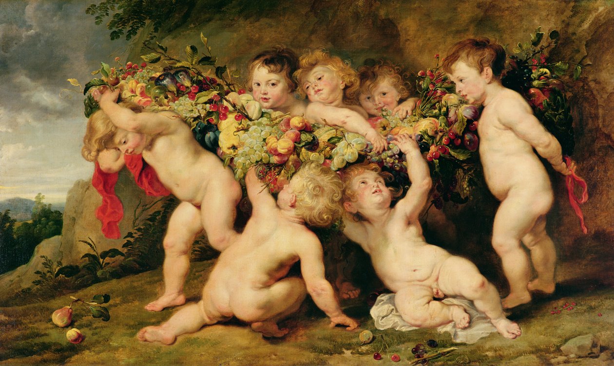 Fruktkrans, ca. 1615-17 av Peter Paul Rubens