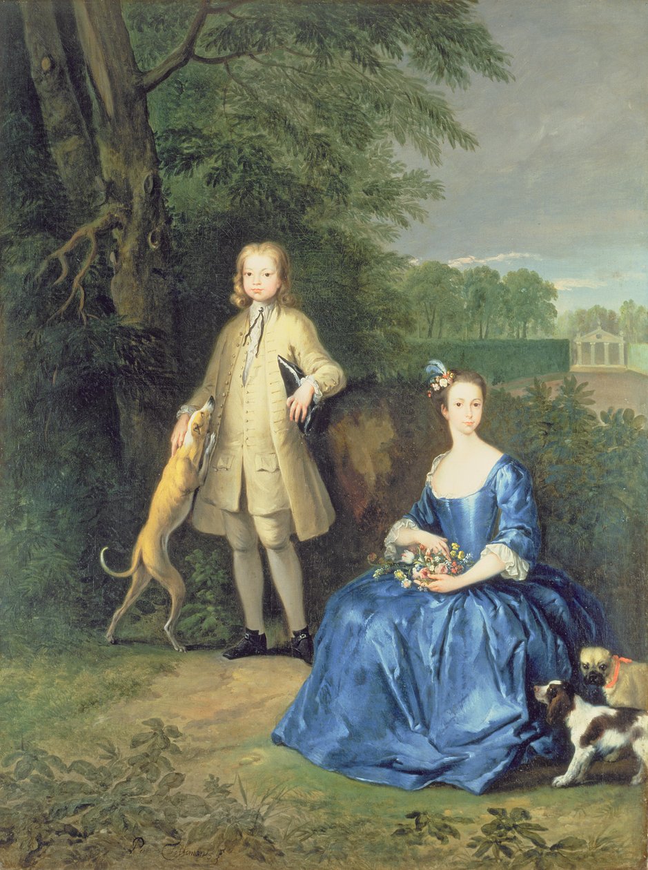 Portrett av mester Edward og frøken Mary Macro, 1733 av Peter Tillemans
