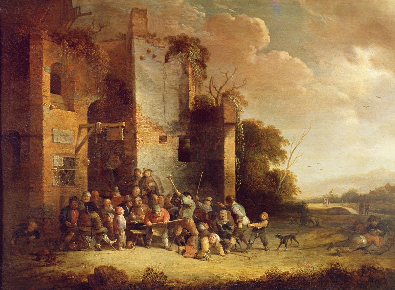 Hollandske boere som krangler, 1600-tallet av Peter de Bloot