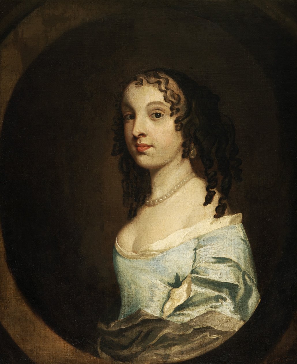 Portrett av en dame i blått av Peter Lely