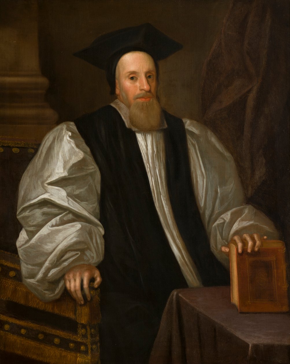 Portrett av John Bridgeman, biskop av Chester (1577-1652), ca. 1638-52 (olje på lerret) av Peter (attr.to) Lely