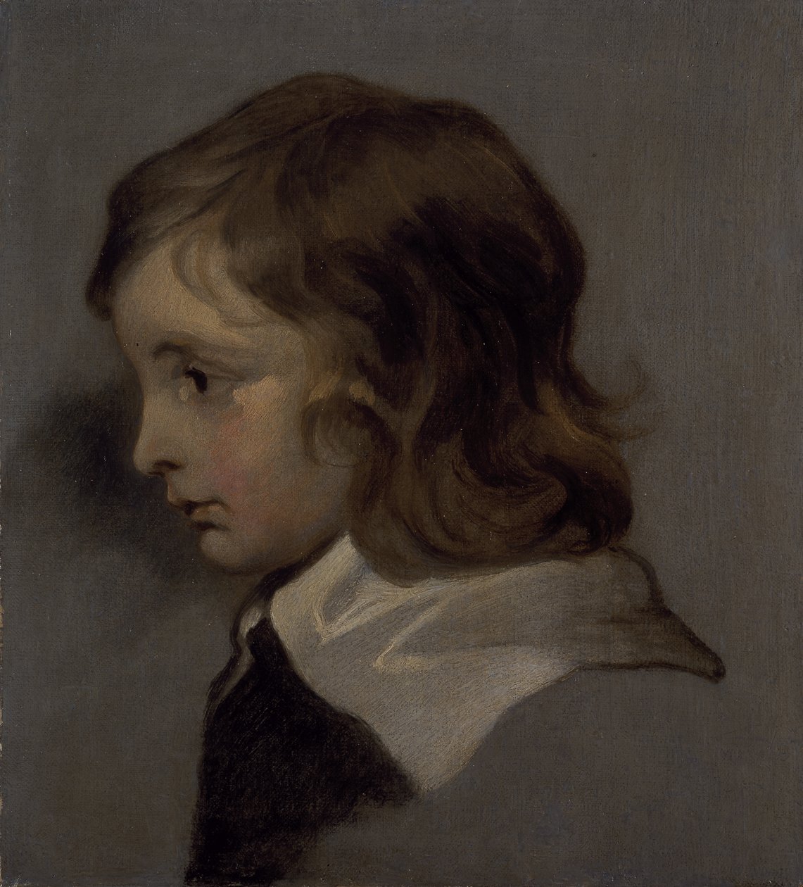 Hodet til en ung gutt (olje på lerret) av Peter (follower of) Lely