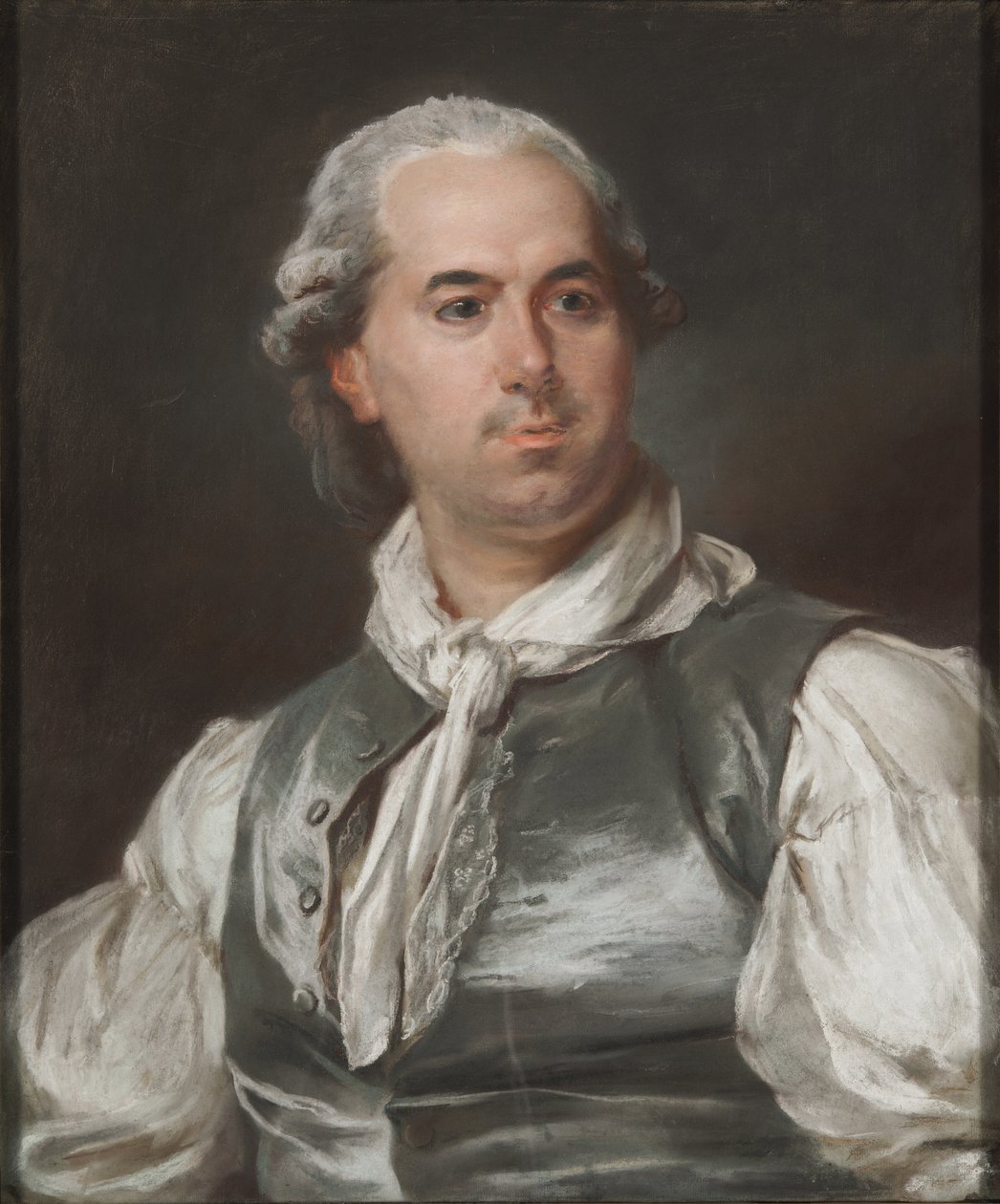 Portrett av Hubert Robert (1733-1808), av Hall, Peter Adolf (Pierre Adolphe) (1739-1793). Gouache på papir. Mål: 63,5x52,5 cm. Nationalmuseum Stockholm av Peter Adolf Hall