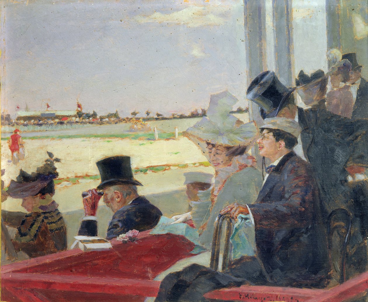 Hesteveddeløp, 1902 (olje på tre) av Peter Alexandrovich Nilus
