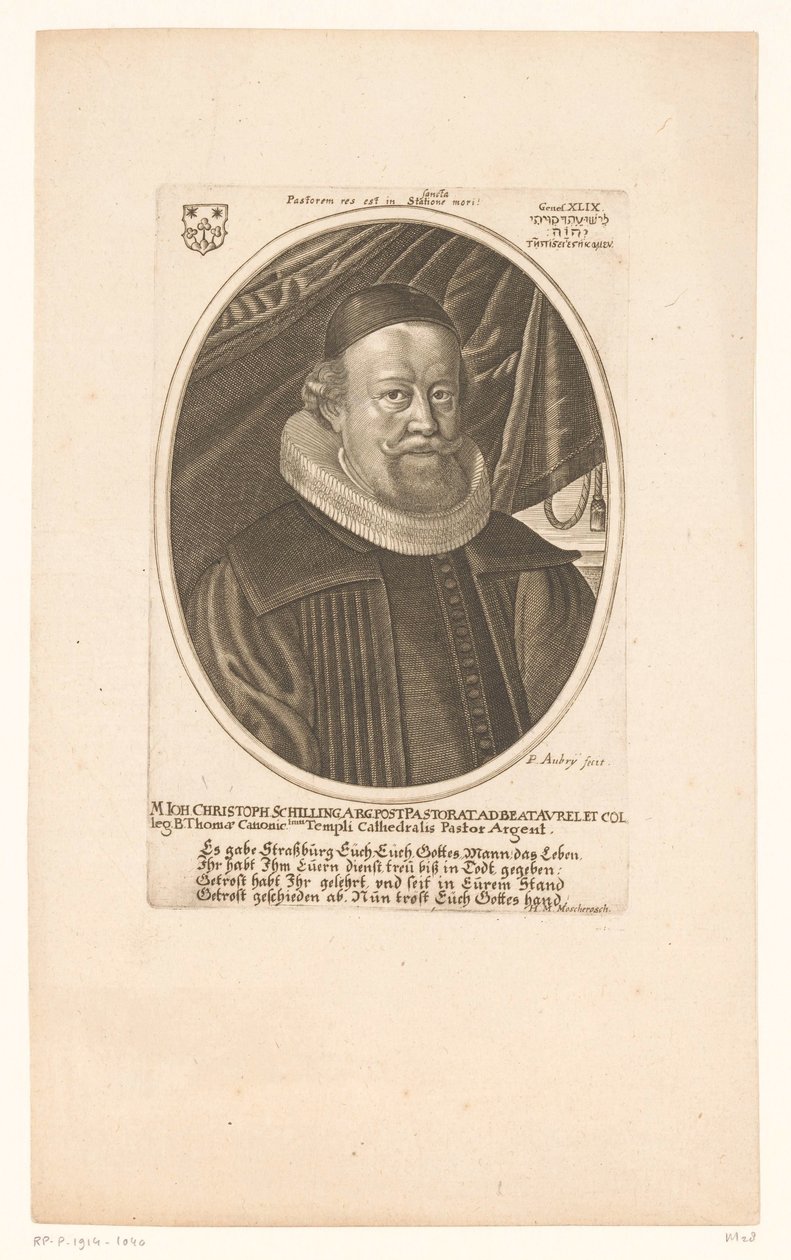 Portrett av Johann Christoph Schilling av Peter Aubry (II)