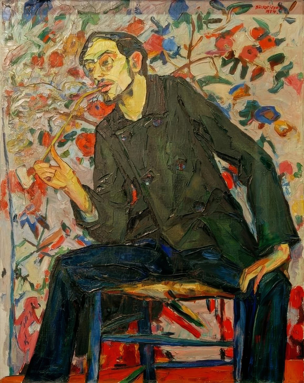 Portrett av maleren Conrad Felixmüller av Peter August Böckstiegel
