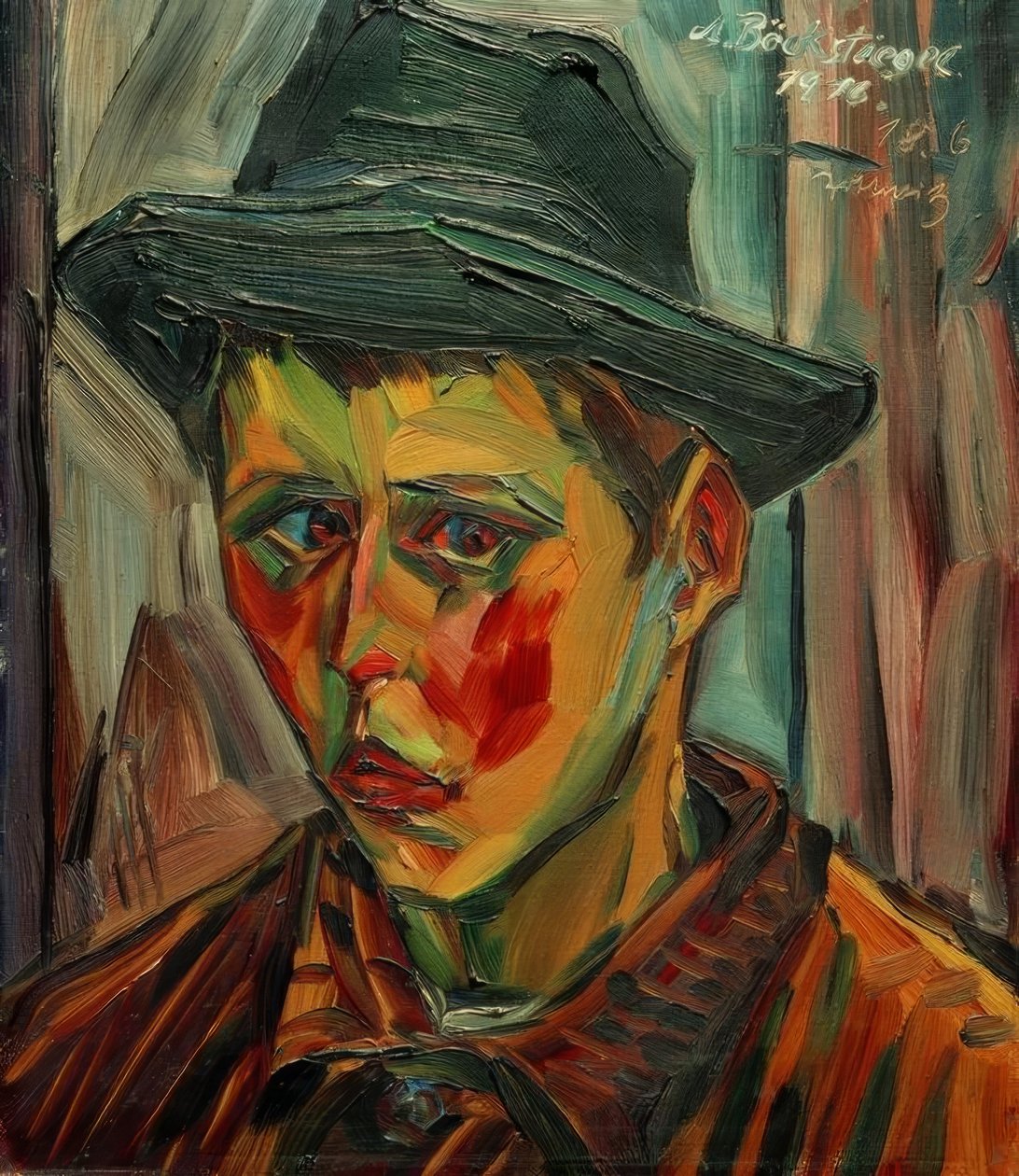hodet til en gutt av Peter August Böckstiegel