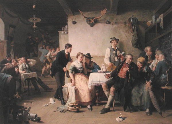 Invitation to Dance (olje på lerret) av Peter Baumgartner