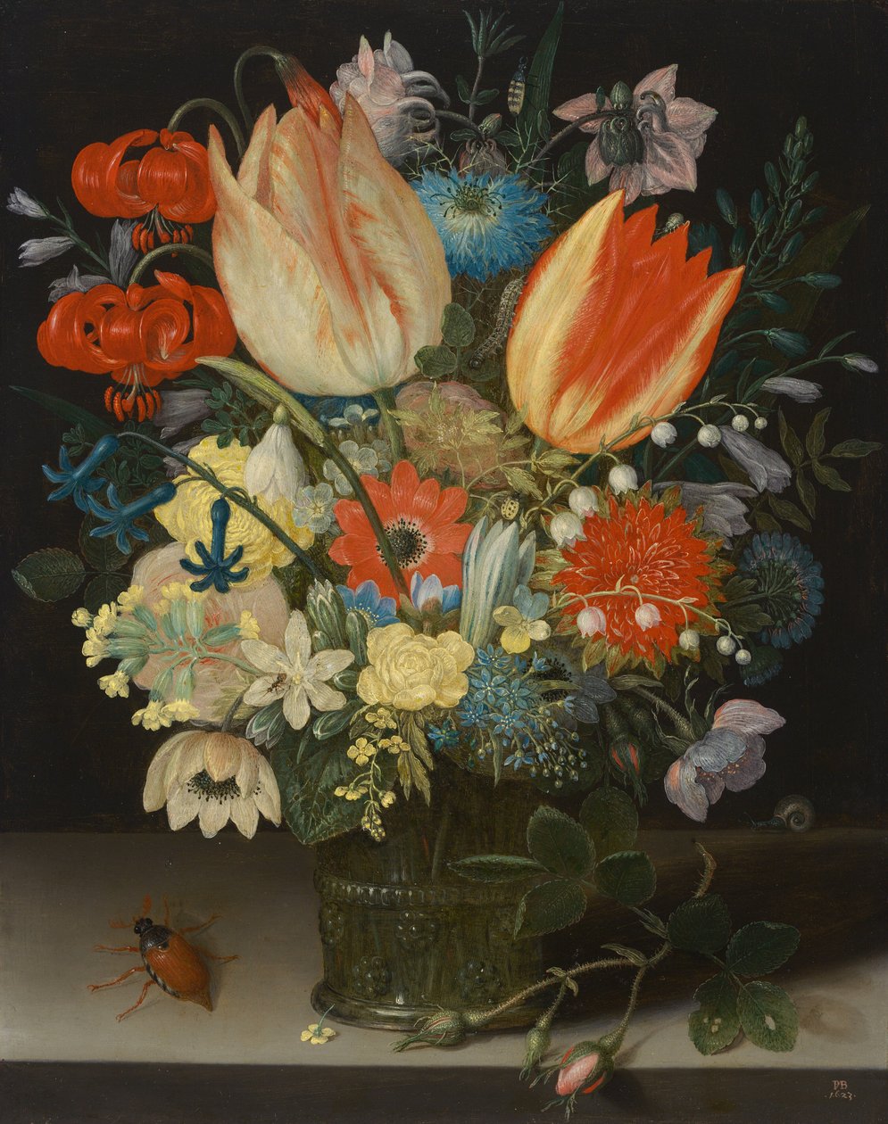 Stilleben med tulipaner, 1623. av Peter Binoit