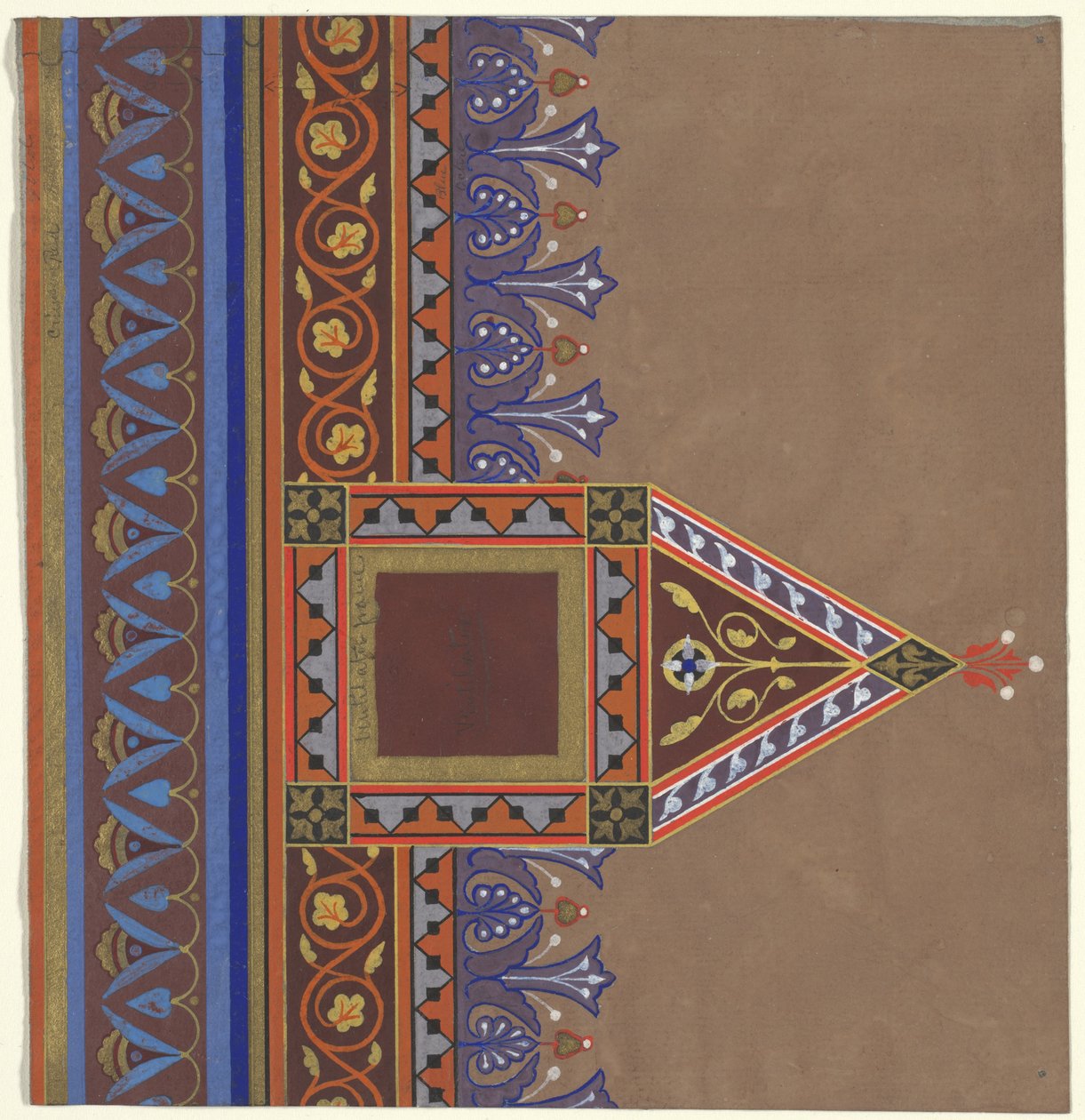 Dekordesign for Brooklyn Library, 1868-69 av Peter Bonnett Wight