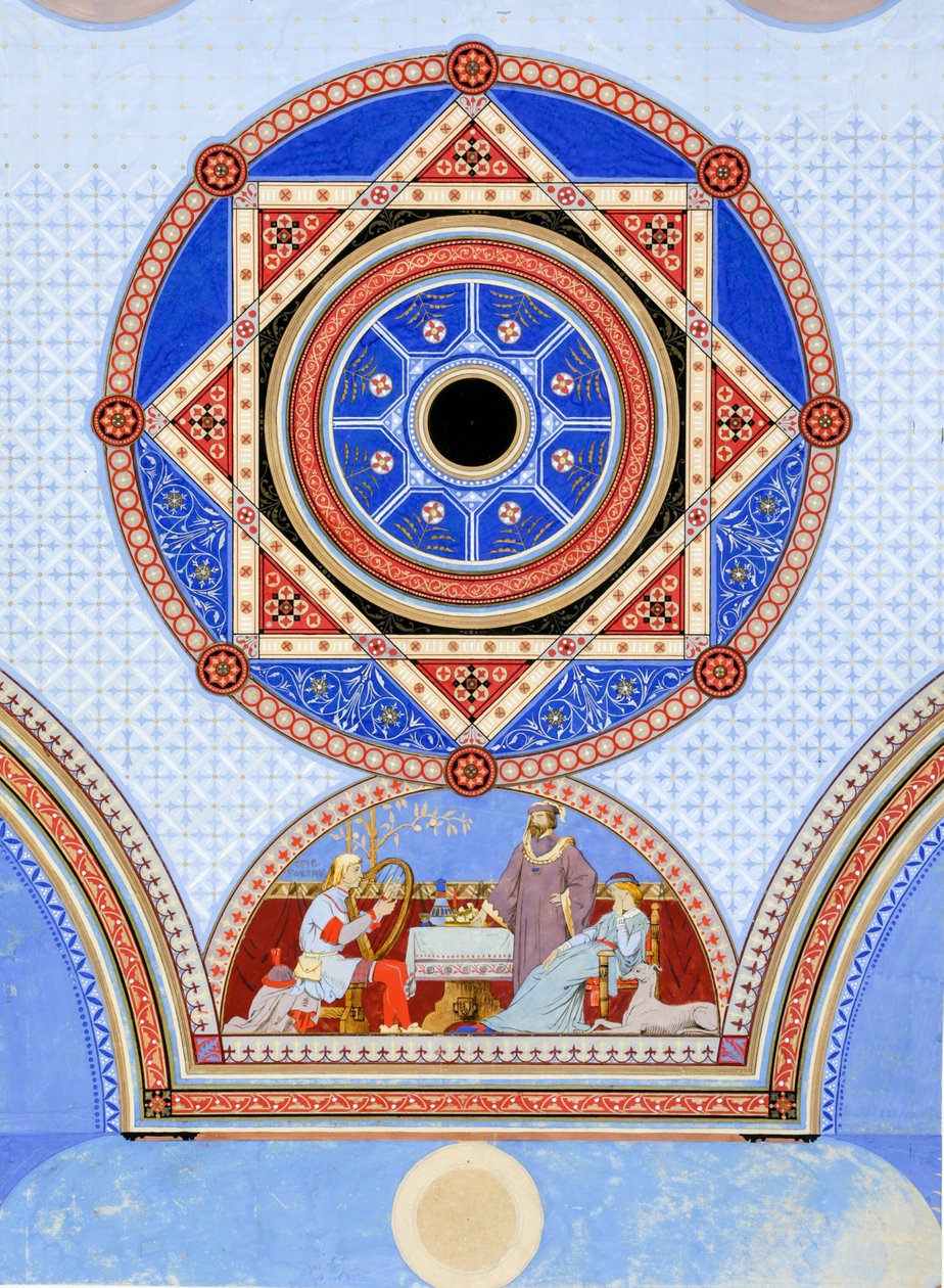 Ottawa Opera House, Ottawa, Illinois, Wall Stencil Design, ca. 1875. av Peter Bonnett Wight