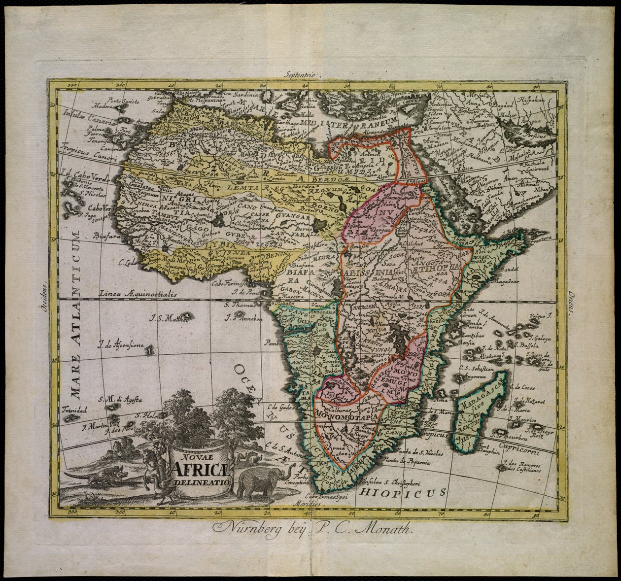 En skisse av New Africa av Peter Conrad Monath