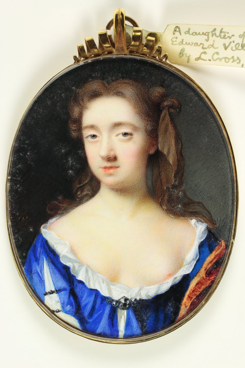 En datter av Sir Edward Villiers Knight-Marshal (akvarell på vellum) av Peter Cross