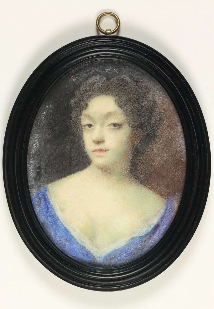 En dame som heter Mrs Hillesley (akvarell på vellum) av Peter Cross