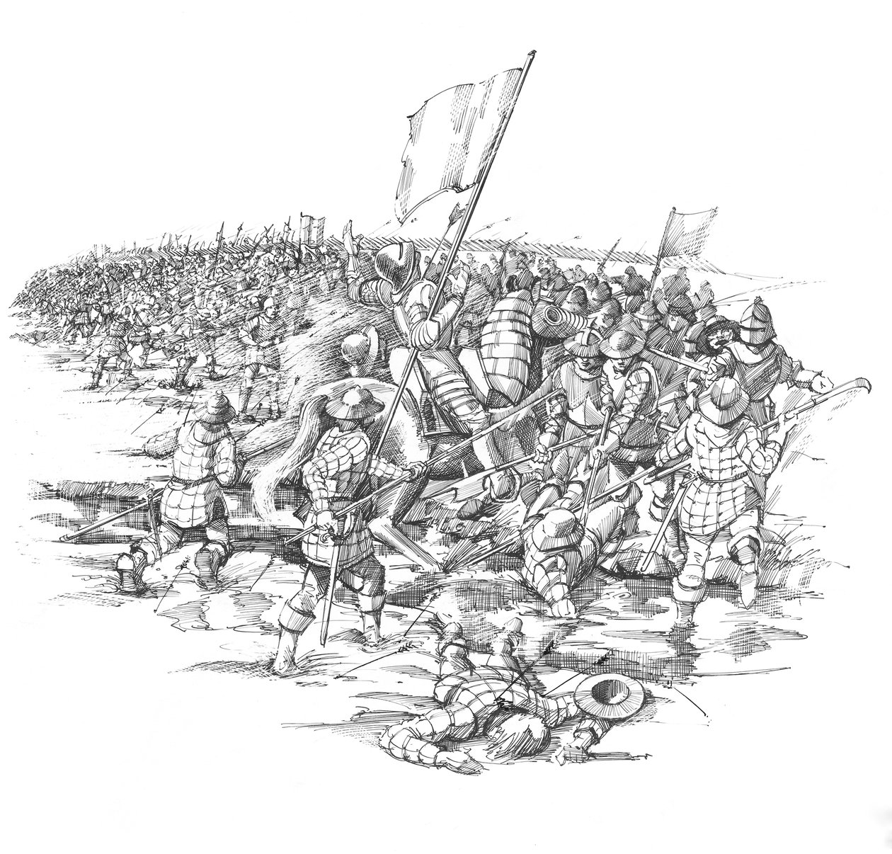 Slaget ved Blore Heath, Staffordshire, 1459 av Peter Dunn