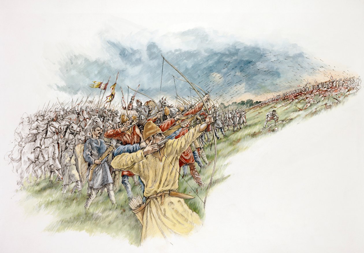 Slaget ved Hastings, 1066, c1990-2010 av Peter Dunn