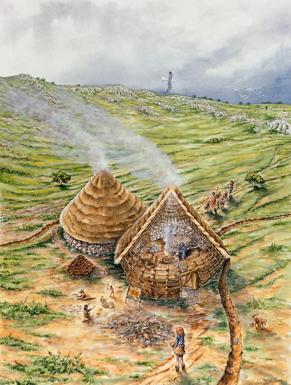 Brean Down, c3200-600 f.Kr., c1990-2010 av Peter Dunn