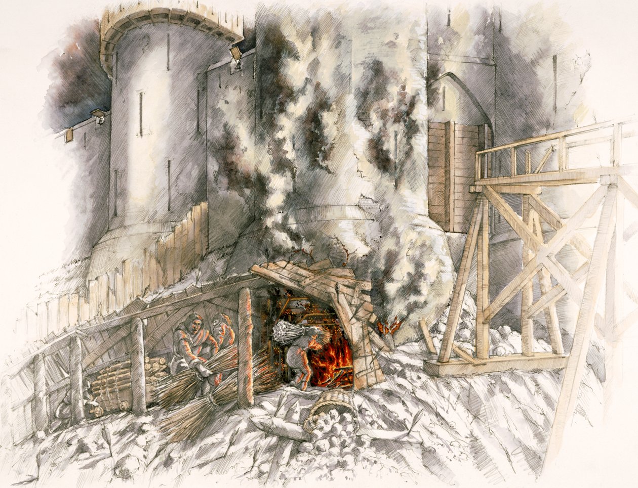 Dover Castle beleiring, 1216, c1990-2010 av Peter Dunn