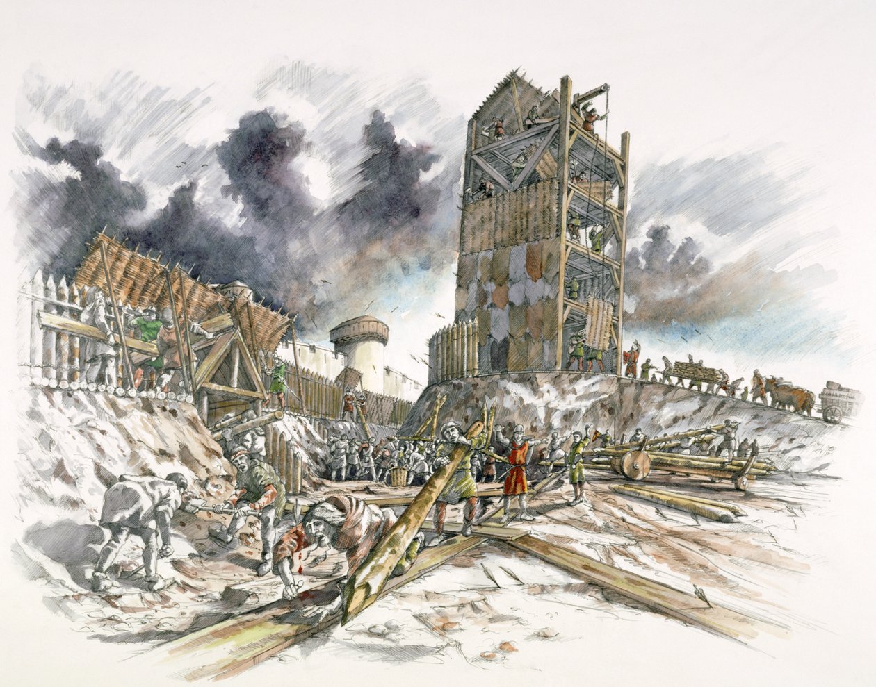 Dover Castle beleiring, 1216, c1990-2010 av Peter Dunn