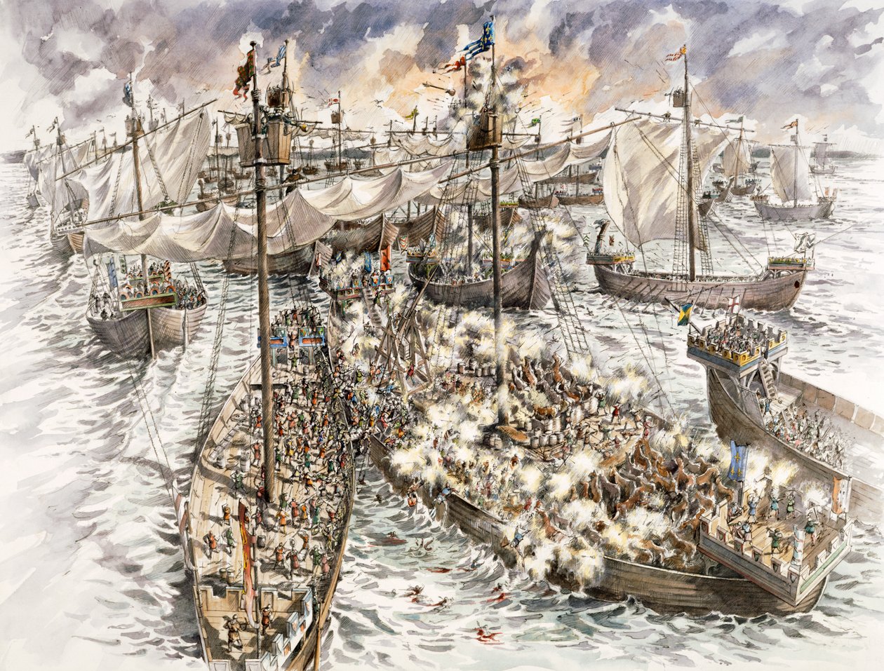 Dover Castle beleiring, 1216, c1990-2010 av Peter Dunn