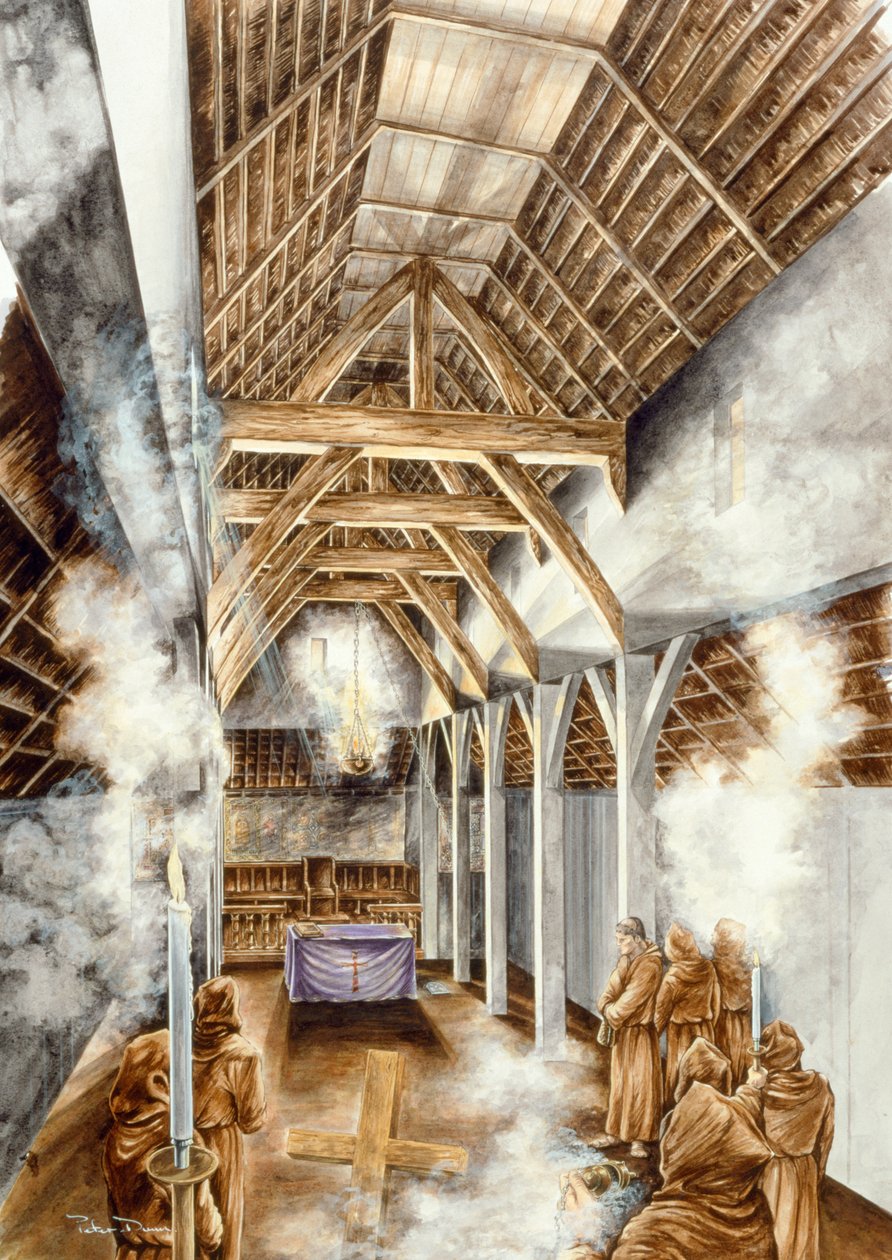 Lindisfarne Priory, c652AD, c1990-2010 av Peter Dunn