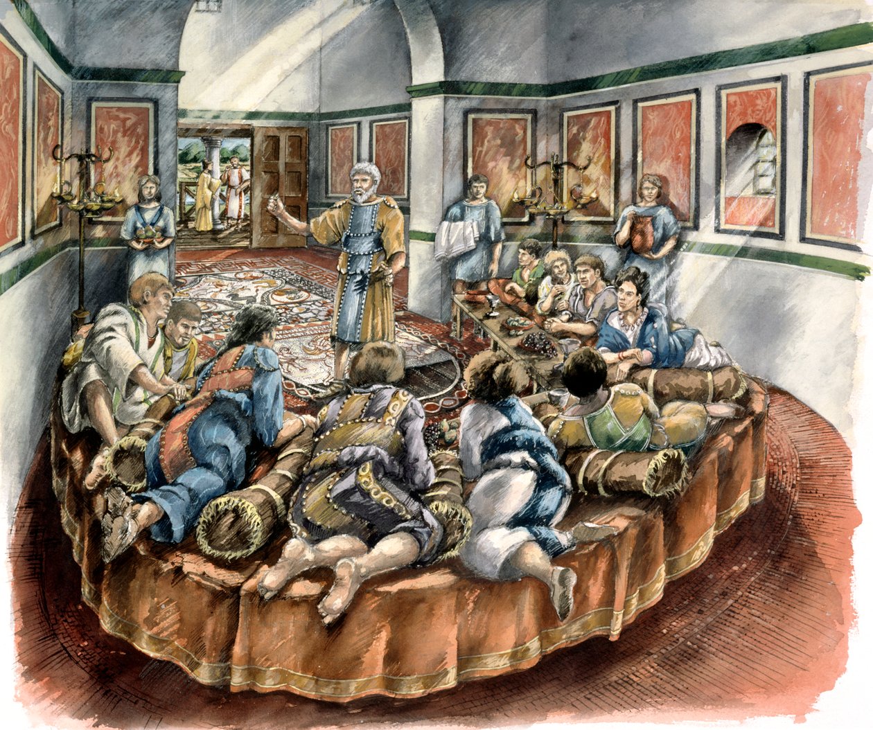 Lullingstone romersk villa, c4. århundre, c1990-2010 av Peter Dunn