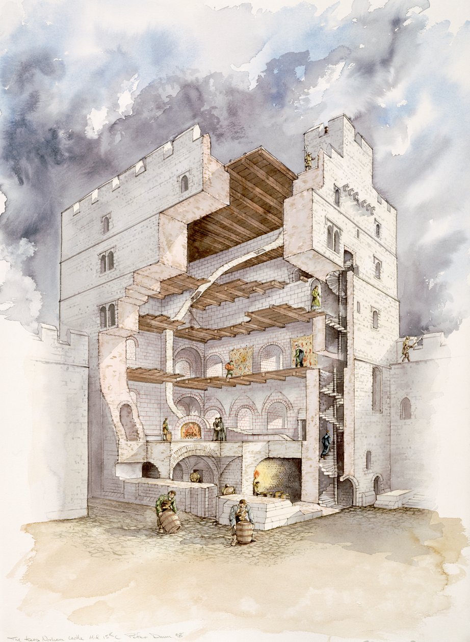 Norham Castle, midten av 1400-tallet, 1990-2010 av Peter Dunn