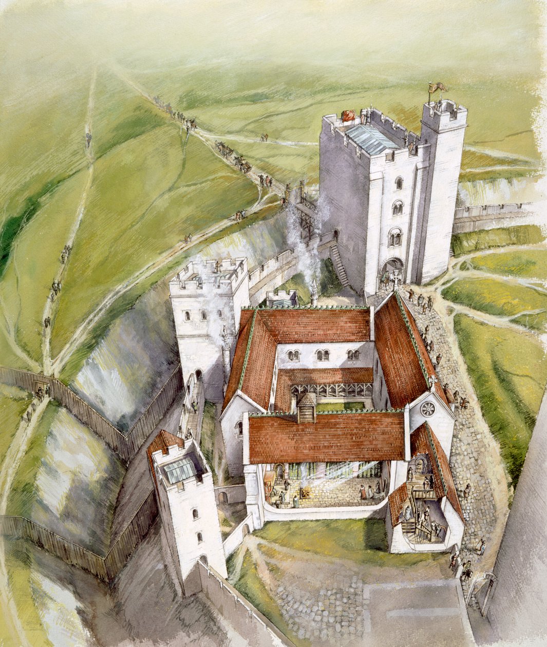 Gamle Sarum, 1140, c1990-2010 av Peter Dunn