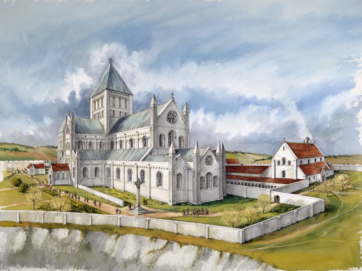 Gamle Sarum katedral, c1150, c1990-2010 av Peter Dunn
