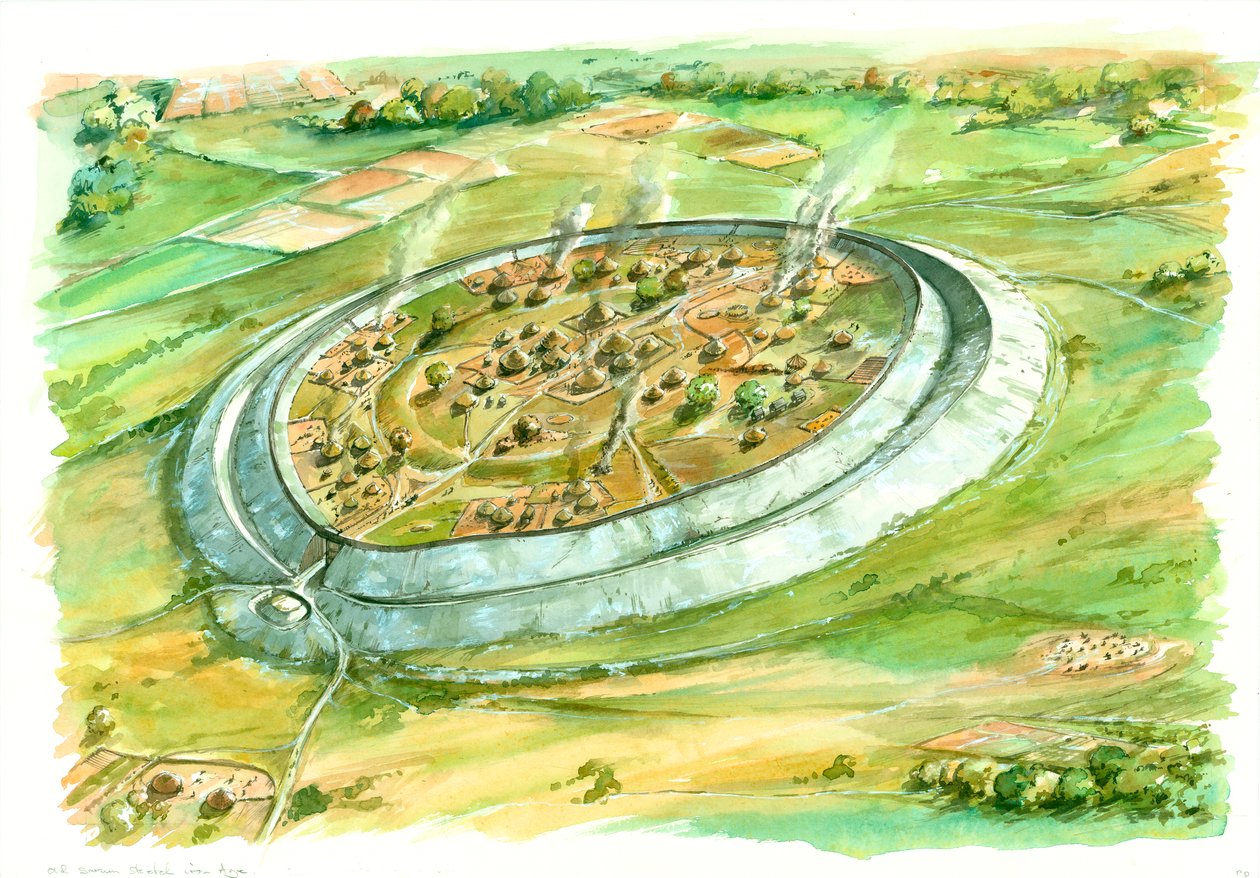 Gamle Sarum, jernalder, c1990-2010 av Peter Dunn