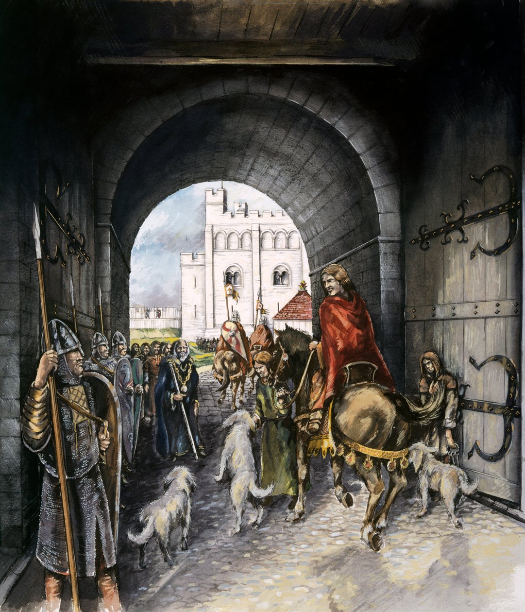 Gamle Sarum porthus inngang, 1140, c1990-2010 av Peter Dunn