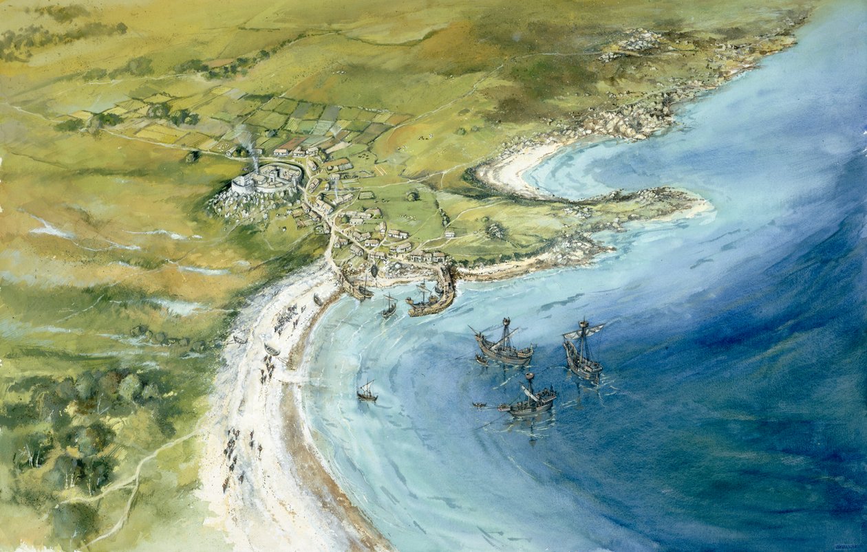 Gamlebyen, Isles of Scilly, 1300-tallet, c1990-2010 av Peter Dunn