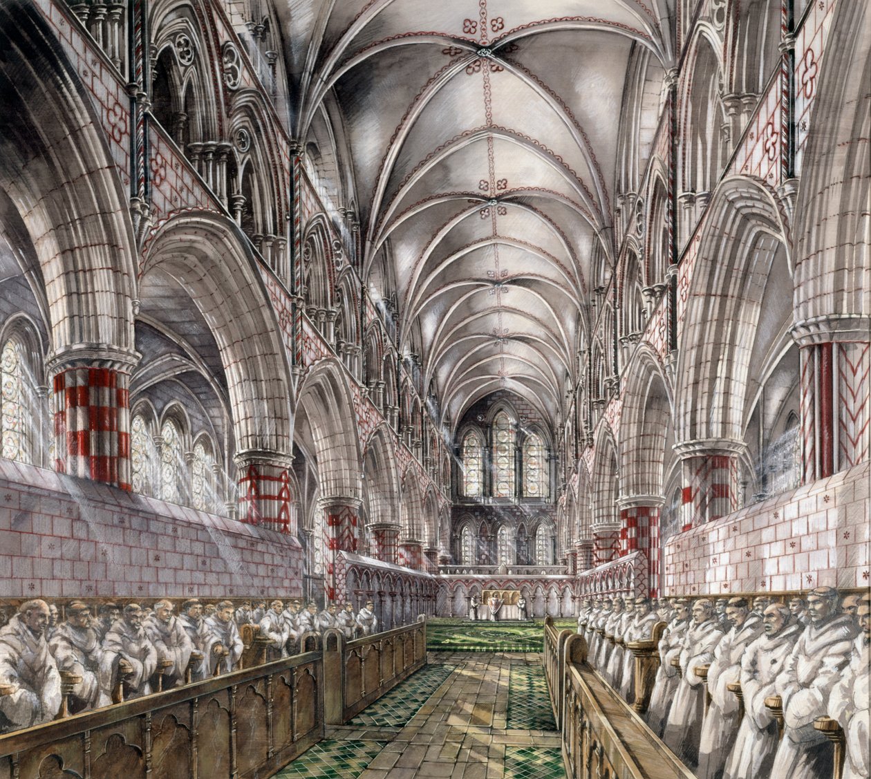 Rievaulx Abbey, 1200-tallet, c1990-2010 av Peter Dunn