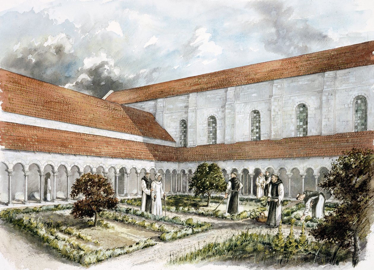 Rievaulx Abbey, midten av 1200-tallet, c1990-2010 av Peter Dunn