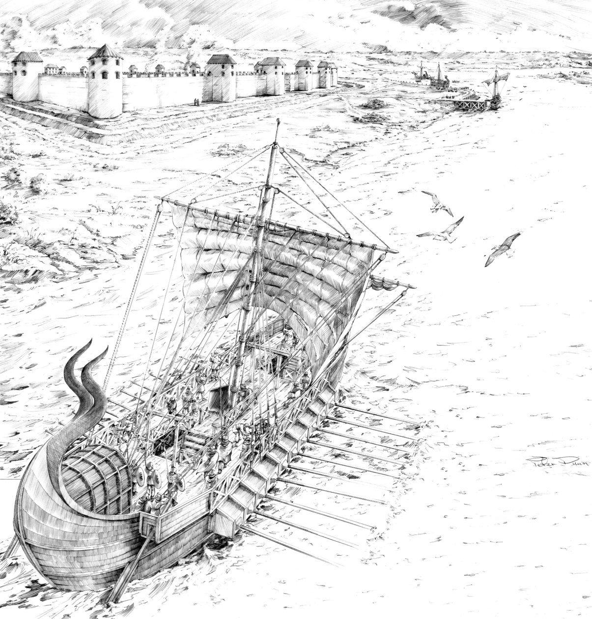 Romersk bysse, c4. århundre, c1990-2010 av Peter Dunn