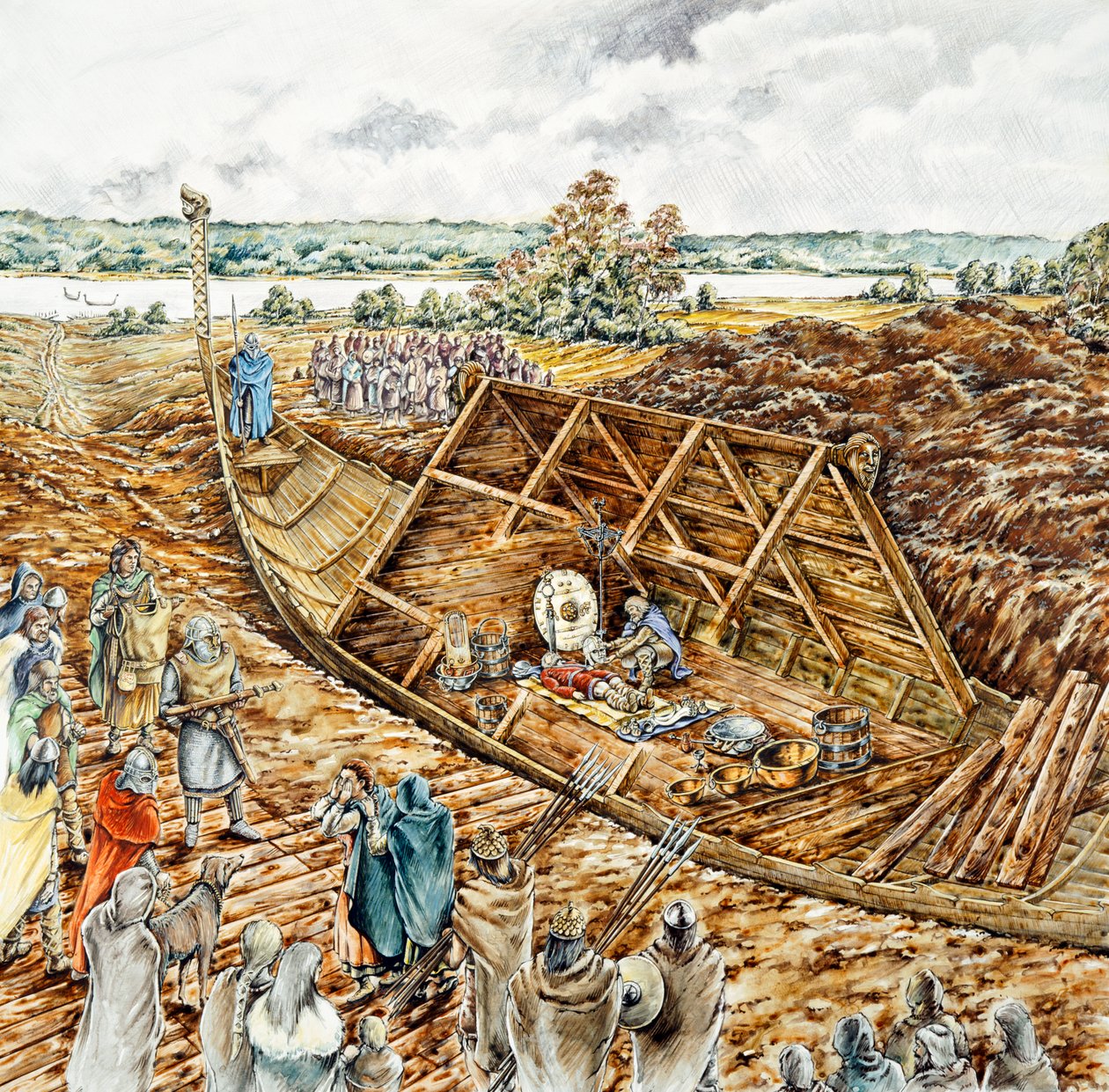 Sutton Hoo skipsbegravelse, 7. århundre, 1990-2010 av Peter Dunn
