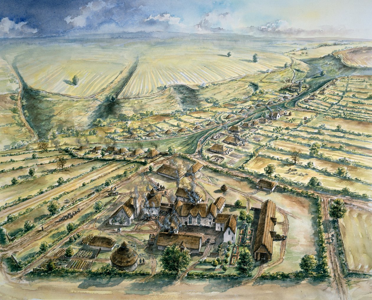 Wharram Percy Medieval Village, sent på 1100-tallet, c1990-2010 av Peter Dunn