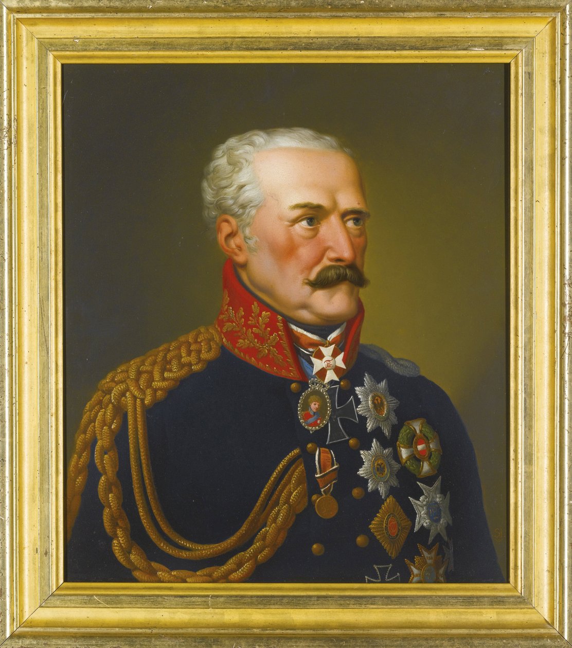 Gebhard Leberecht von Blucher, prins de Wahlstatt - Portrett av Gebhard Leberecht von Bluecher, prins av Wahlstatt (1742-1819) av Stroehling, Eduard (1768-1826), - Olje på kobber, 36,5x31,5 - Privat samling av Peter Eduard Stroehling